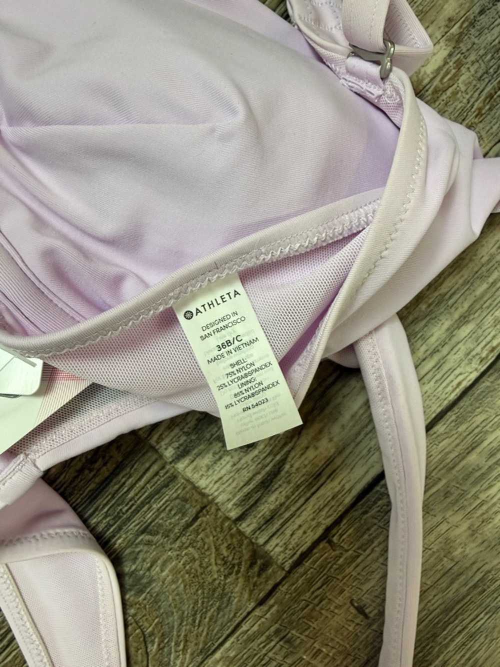 Athleta Lilac Plunge One-Piece Swim - Soft Lavender, 36B/C - Picture 8 of 9